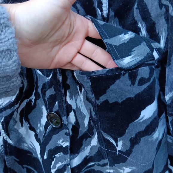 C Concept black white and gray abstract women's coat size 4 - Picture 6 of 10